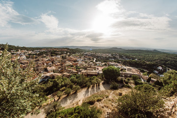 Fototapeta na wymiar Mediterranean and touristic city of Begur, in the Costa Brava, near Girona, north of Catalonia, Spain