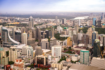 Obraz premium cityscape of bangkok city skyline , landscape Thailand 