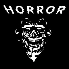 Grim zombie in black and white colors. Vector illustration.