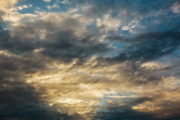 Fototapeta premium sunset sky with multicolor clouds