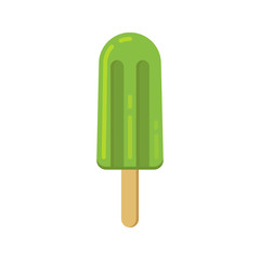 Green popsicle flat icon