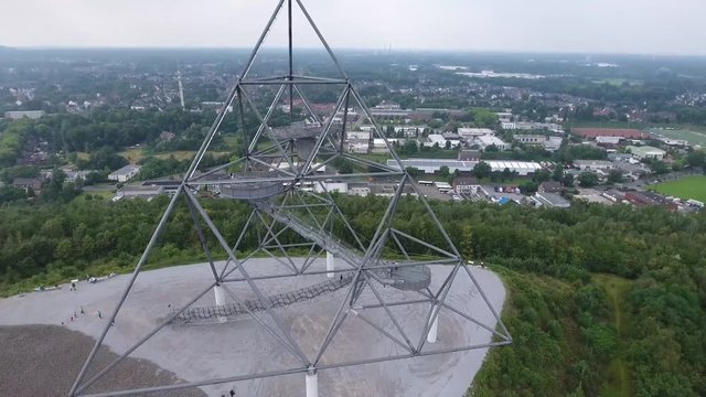 Tetraeder Steel Sculpture Historic Public Ruhr Vally Bottrop Aerial 