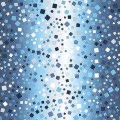 Glowing chaotic rounded square pattern. Seamless vector frosty background