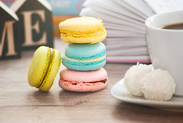 morning tasty dessert and a cup of coffee