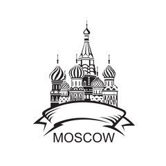 illustration of Moscow Saint Basil Cathedral in Red square
