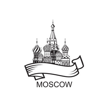 illustration of Moscow Saint Basil Cathedral in Red square