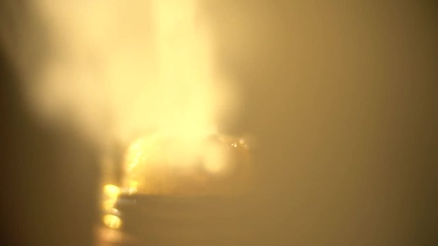 Disassembled evaporator of electronic cigarette releases steam