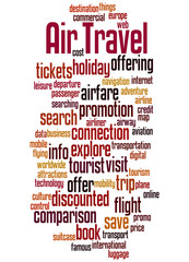 Obraz premium Air Travel, word cloud concept 6