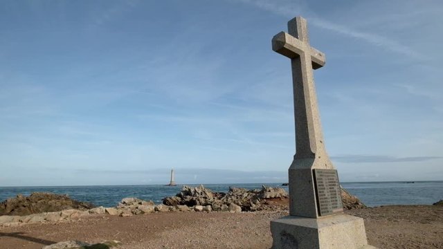 Goury cross and lighthouse