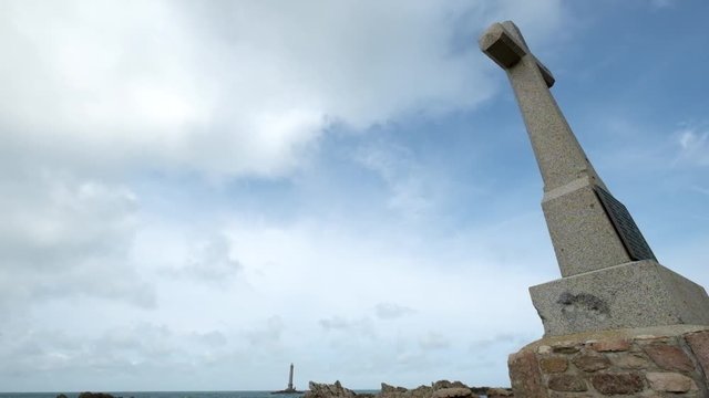 Goury cross and lighthouse