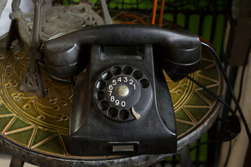 old black telephone