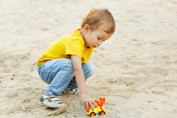 Child playing on playground.