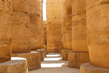 Fototapeta premium Pillars of the Great Hypostyle Hall of Karnak, Egypt