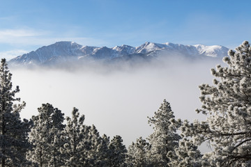 Sea of Snow Envelops Pikes Peak Colorado