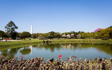 Ibirapuera Park and Obelisk of Sao Paulo