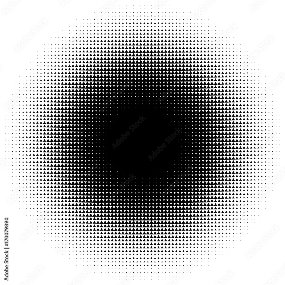 Poster halftone element with square or triangle instead of circles