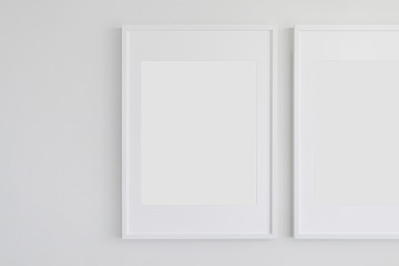 Set of 3 Blank Poster Frames in a Living Room