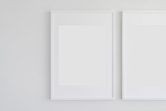 Set of 3 Blank Poster Frames in a Living Room