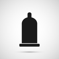 Vector condom isolated on white background