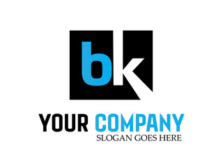 Logo bk letter design vector