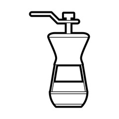 Coffee grinder icon Coffee time drink and beverage theme Isolated design Vector illustration