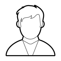 Obraz premium Man icon Male avatar person people and human theme Isolated design Vector illustration