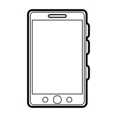 Smartphone icon Device gadget technology and electronic theme Isolated design Vector illustration