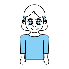 Obraz premium Girl cartoon icon Kid childhood little and people theme Isolated design Vector illustration