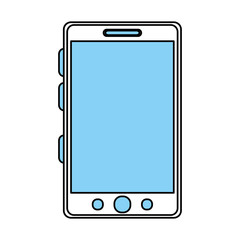 Smartphone icon Device gadget technology and electronic theme Isolated design Vector illustration