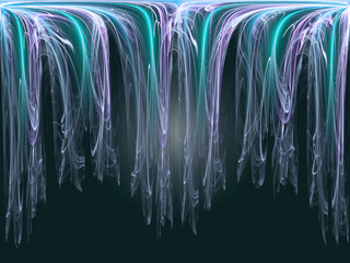 Green-blue waterfall