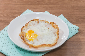 fried egg on plate