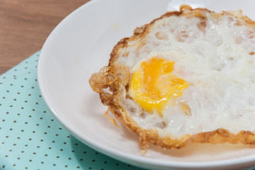 fried egg on plate