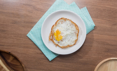fried egg on plate