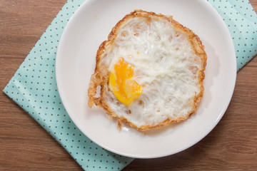 fried egg on plate