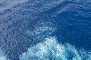 sea and waves Wave caused by cruise ship