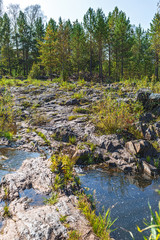 Suenginskiy waterfall. The Suenga River,Siberia, Russia
