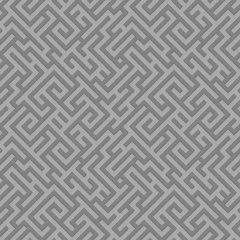 Vector seamless texture. Labyrinth seamless pattern. Abstract background - maze with shadow.