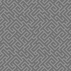 Vector seamless texture. Labyrinth seamless pattern. Abstract background - maze with shadow.