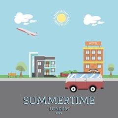 vector city summer