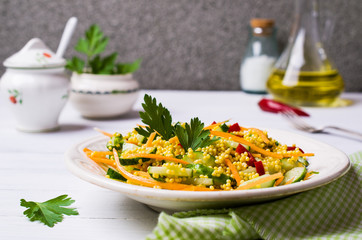 Salad with millet