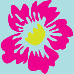 Vector image of a pink flower