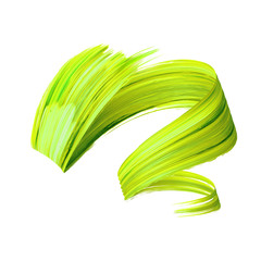 3d render, abstract brush stroke, paint splash, splatter, colorful curl, artistic spiral, vivid ribbon