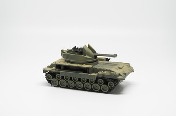 Tank Toy on white background