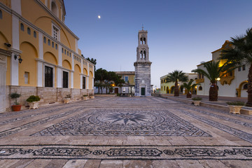 Obraz premium View of the central square in Kalymnos town, Greece. 
