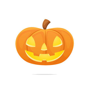 Halloween pumpkin cartoon vector isolated