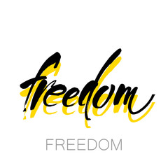 freedom lettering template