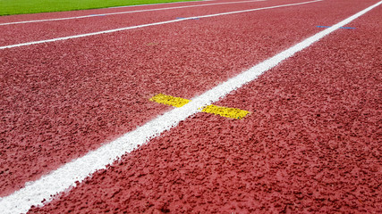 The surface of crumb rubber pellets in treadmill athletics field