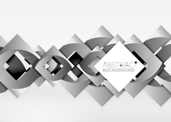 Obraz premium Squares geometric object in light 3d space, abstract background