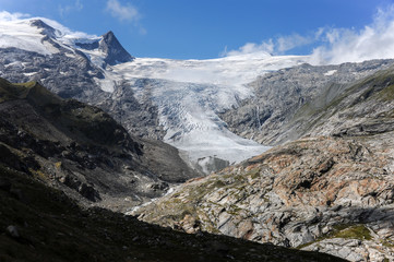 Glacier in the Austrian Alps in summer