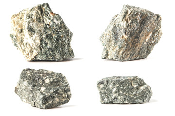 Obraz premium Group Set Stones isolated on white background